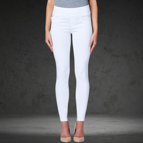 Rock & Republic Denim - #3-Rock & Republic RX Fever Pull-On Denim Legging - White